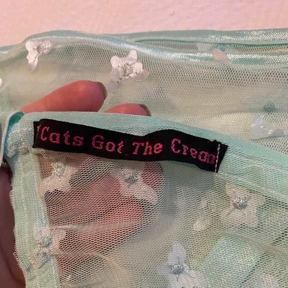 Mint green butterfly lingerie set - Picture 4 of 4